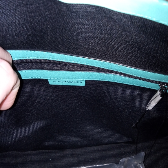 BCBGMaxAzria Bag NWT with Silver Structured Design and Silver Hardwar - Picture 14 of 16